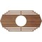 Ekena Millwork Chrysler Wood Fretwork Pierced Ceiling Medallion, Walnut, 22"W x 11"H x 5 3/4"ID x 3/8"T CMWP22X11X0375CSWA - alternate 5